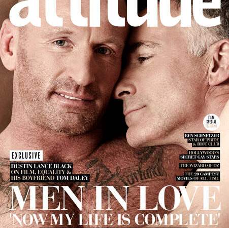 ​Гарет Томас с партнером на обложке Attitude