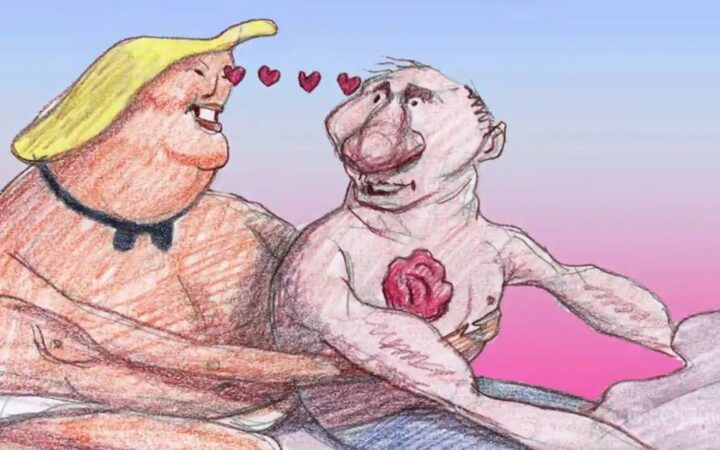 В США вышел мультфильм о гей-романе Путина и Трампа