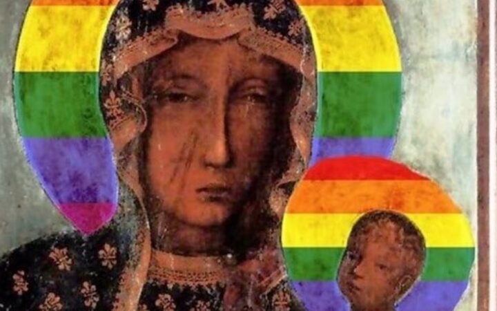 В Польше задержали женщину за образ Ченстоховской Божьей Матери с радужным нимбом