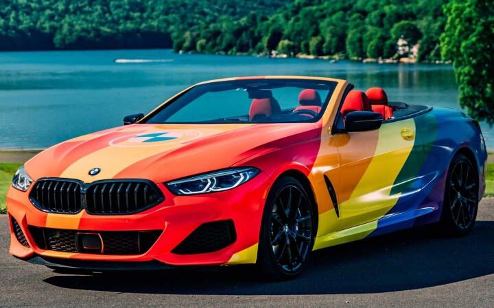 BMW поддержала ЛГБТ сообщество кабриолетом 8 серии в радужной раскраске