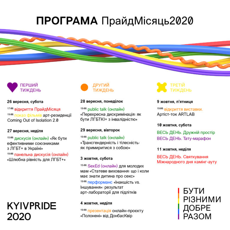 ПрайдМесяц пройдет осенью. Программа