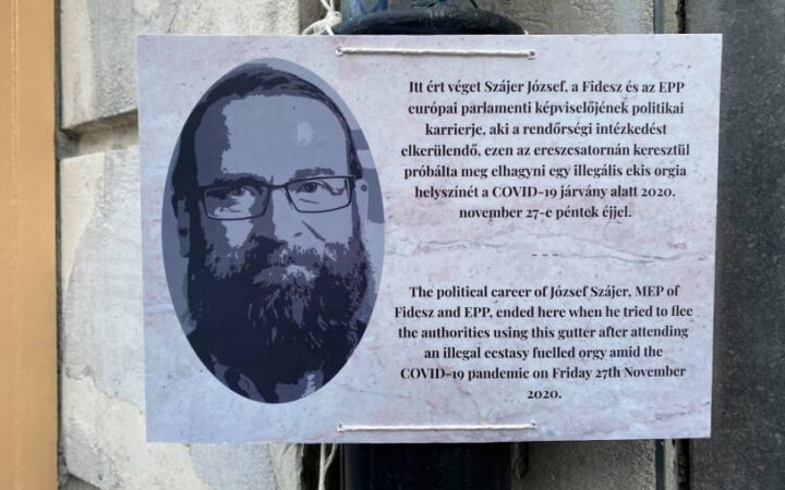 На доме в Брюсселе, где на гей-оргии задержали венгерского депутата, установили памятную доску