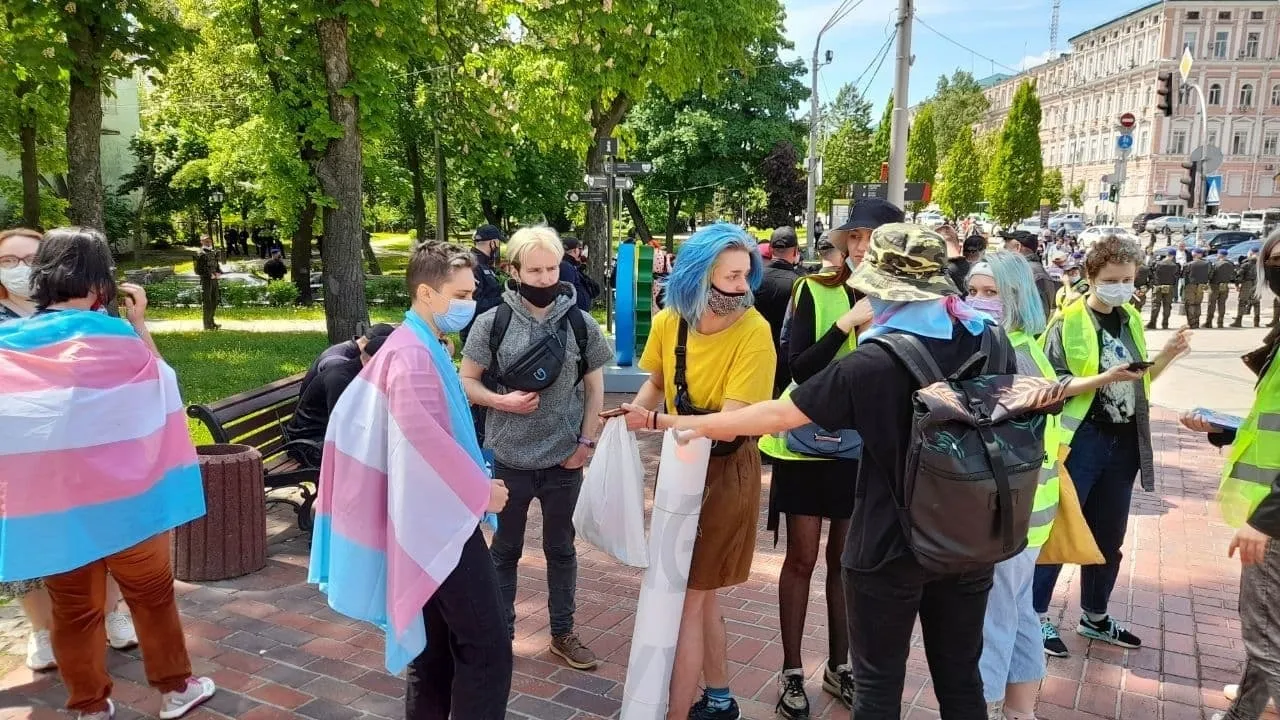 День трансгендеров 31. Митинг трансгендеров в Киеве.