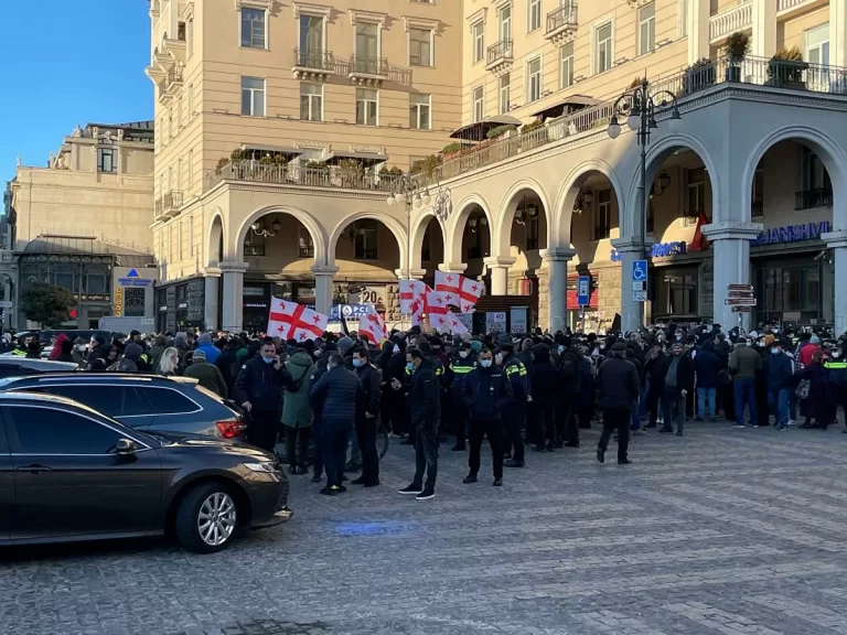 Противники ЛГБТ провели акцию в Тбилиси с требованием освободить единомышленников