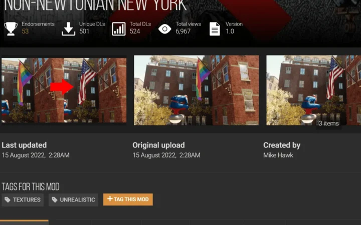 Заміняючий ЛГБТ-прапори на прапори США мод для Marvel’s Spider-Man забанили