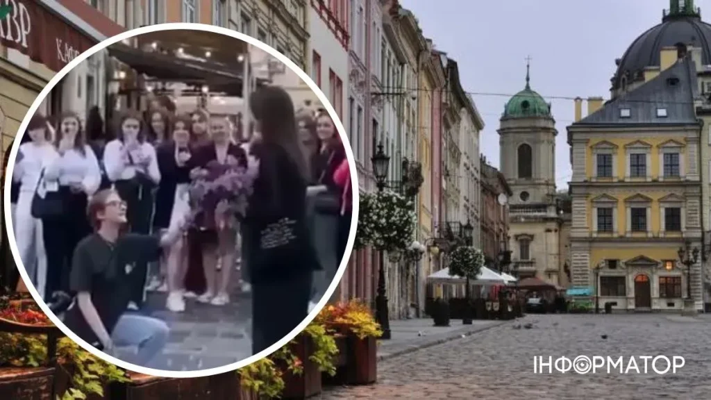 У центрі Львова дівчина освідчилась своїй партнерці посеред натовпу: романтичне відео
