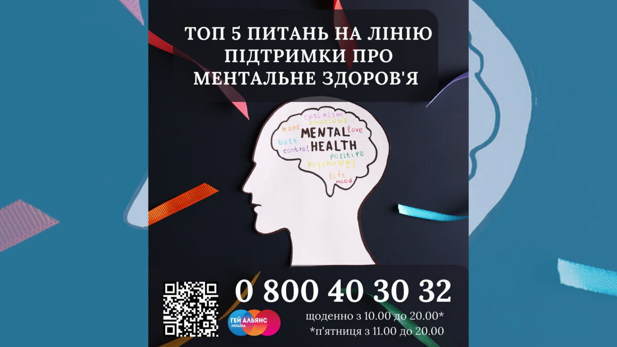 Топ 5 питань на лінію підтримки про ментальне здоровʼя