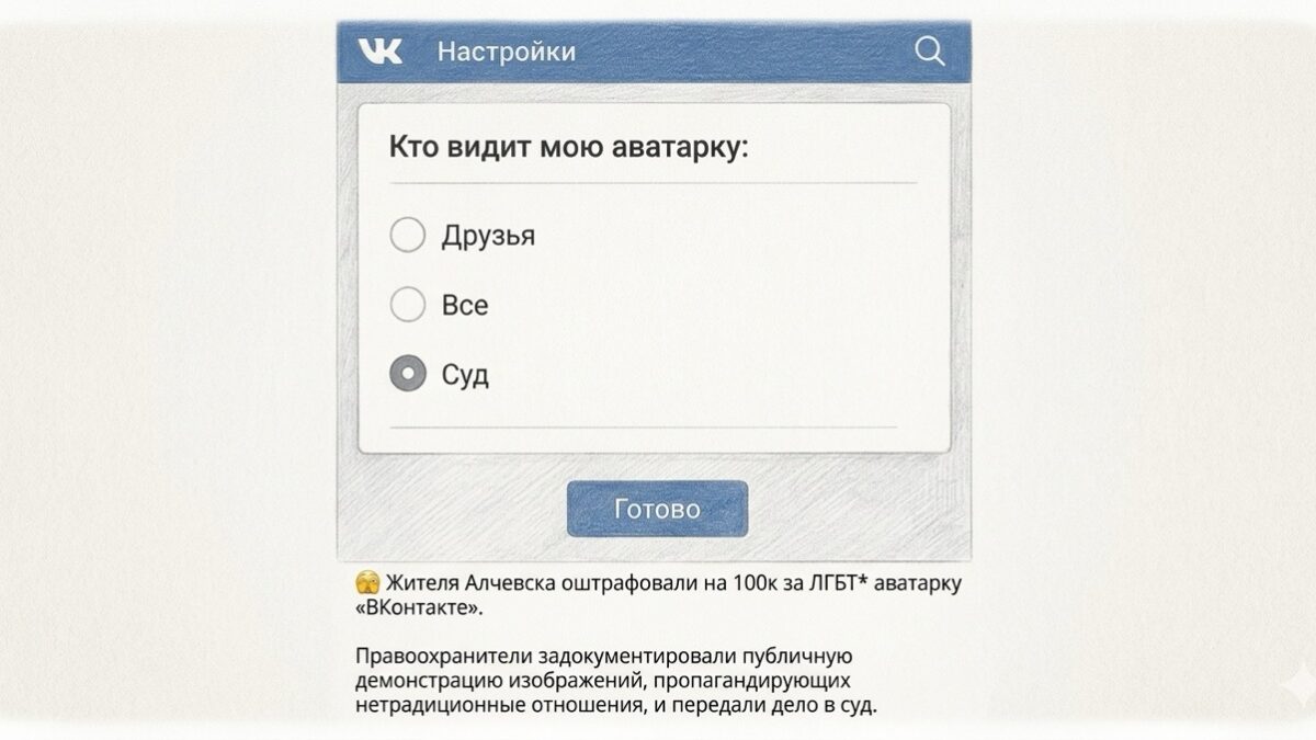 У тимчасово окупованому Алчевську чоловіка оштрафували за ЛГБТК+ символіку в соцмережах