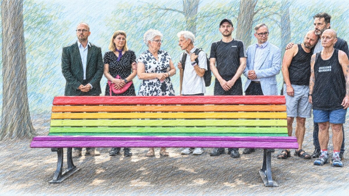 У Берліні відновили райдужну лавку та клен біля меморіалу жертвам нападу на CSD
