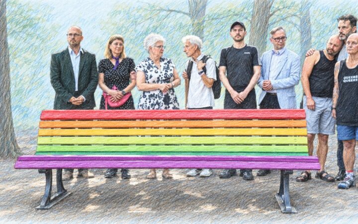 У Берліні відновили райдужну лавку та клен біля меморіалу жертвам нападу на CSD